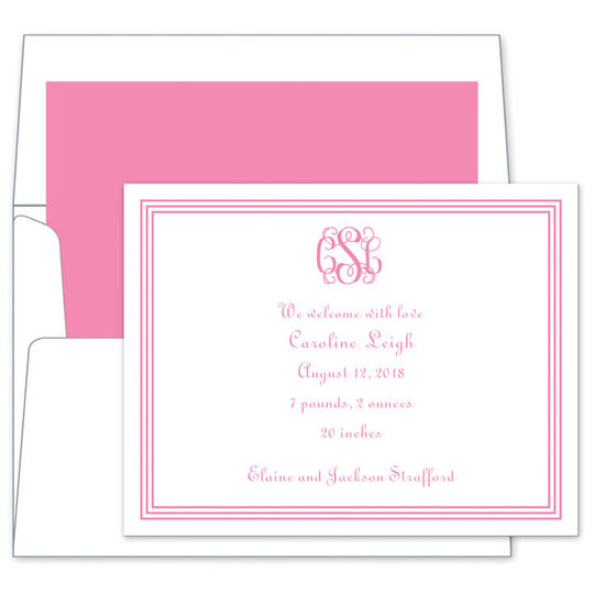 Pink Grand Border Announcements